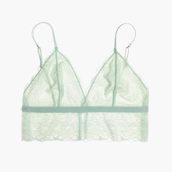 Madewell Other - Madewell Liana Bra Triangle Bralette Lace Sea Haze